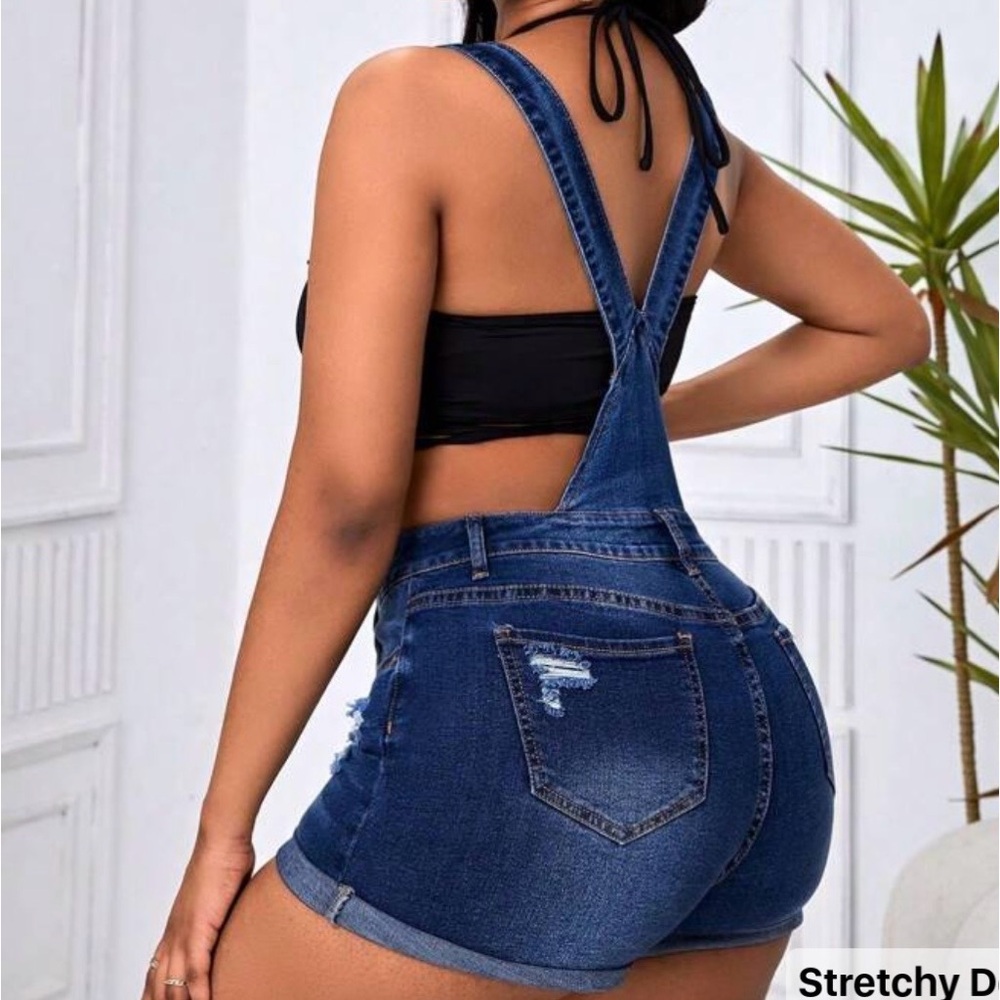 New Denim Short Overalls - Picture 6 of 6